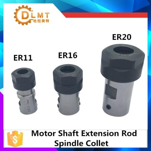 ER11 Collet Chuck Motor Shaft Extension Rod Spindle Collet Lathe Tools Holder Inner 5MM 6MM 8MM For CNC Milling Boring Grinding