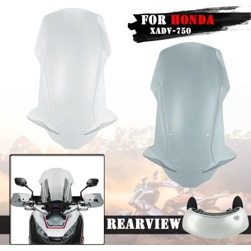Motorcycle Windscreen rear view Wind Deflectors Windshield Clear Smoke Rearview Mirrors For Honda X ADV750 XADV 750 X-ADV750