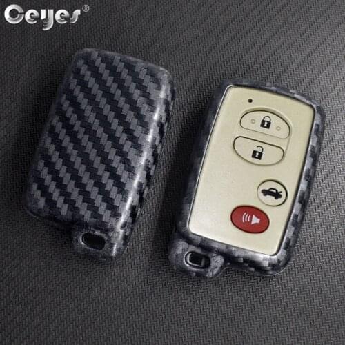 Ceyes Auto Protective Shells Remote Key Covers Case For Toyota Rav4 Corolla Avalon Camry Land Cruiser For Subaru Car Styling