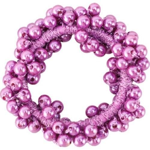 11 Colors Woman Elegant Pearl Hair Ties Beads Girls Rubber Accessories Bands Holders Hair Hair Ponytail Scrunchies Band Ela L8S8
