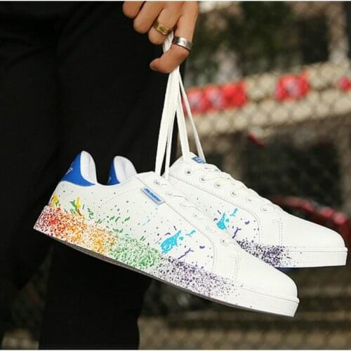 QWEDF 2019 New Shoes Women Sneakerss Trainers Women Shoes Explosion Inkjet color Breathable comfort Size 35-43 Schoenen K6-40