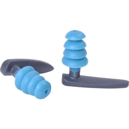 1Pair Soft Silicone Swimming Ear Plugs Waterproof Noise Cancelling Reusable Hearing Protection Earbuds with Storage Box