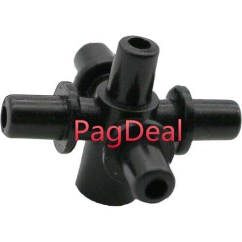 10pcs Five-way Cross Connector Five Spray Nozzle Outlet Connection Splitter Garden Water Irrigation Hose Fittings
