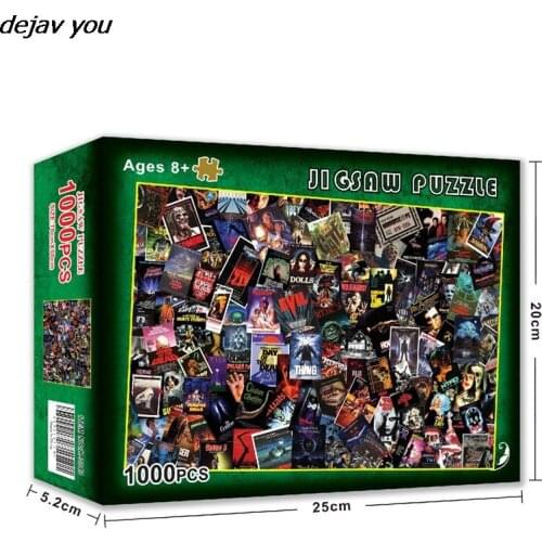 1000 Pieces Halloween Horror Decompression Puzzles Hot Sale DIY Jigsaw Puzzle For Adult Kids Educational Puzzle Toys