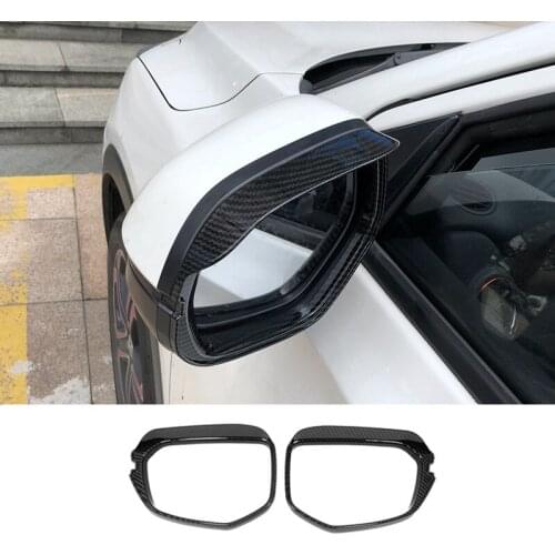 For Honda Civic 10th 2016 2017 18 2019 Car Rearview Side Door turning Mirror Rain Eyebrow frame trim Cover ABS carbon fiber 2pcs