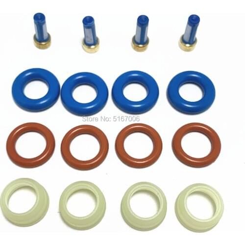 4sets/16Pcs Repair kits for fuel injector 12580681 for GMC CHEVY 4.8 5.3 6.0 6.2 V8 2004-2010 for AY-RK410