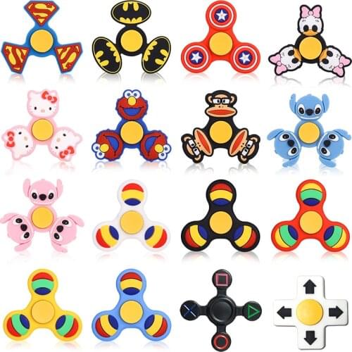 5pcs/lot Lovely Cartoon Tri Gyro Children Finger Spinner Fidget EDC Hand For Autism ADHD Anxiety Stress Relief Focus Toys Gift