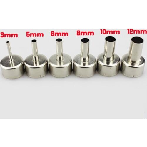 6 Pcs 22MM Universal Nozzle Soldering Station Hot Air Stations Gun Nozzles For 858 858A 858D+ 8586 Accessories Welding Nozzles