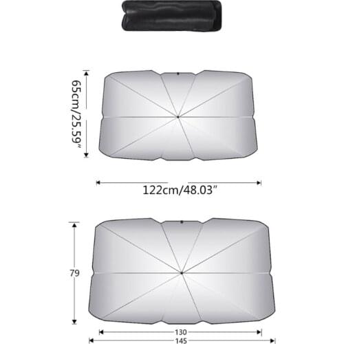 Car Sun Umbrella, Foldable Car Front Windshield Sunshade Idea for Block UV, Keep Vehicle Cool