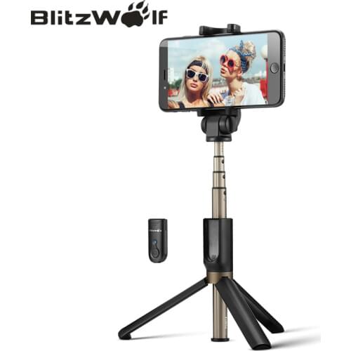BlitzWolf 3 in 1 Wireless bluetooth Selfie Stick Mini Tripod Extendable Monopod Selfie Stick Universal For iPhone 7 For Samsung