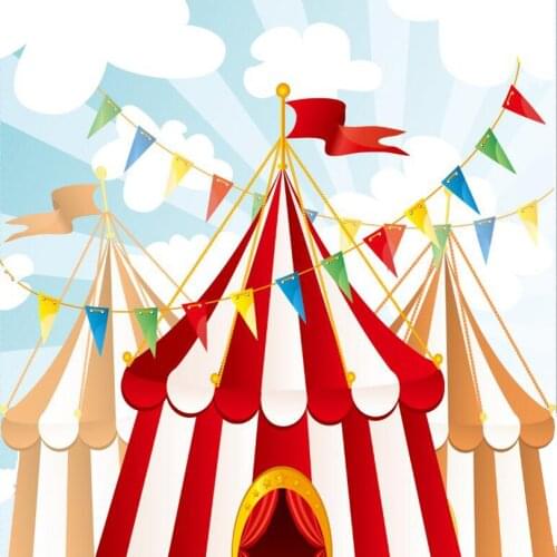 Circus Tent Party Photocall Background Amusement Park Photography Backdrops children birthday backgrounds for photo studio