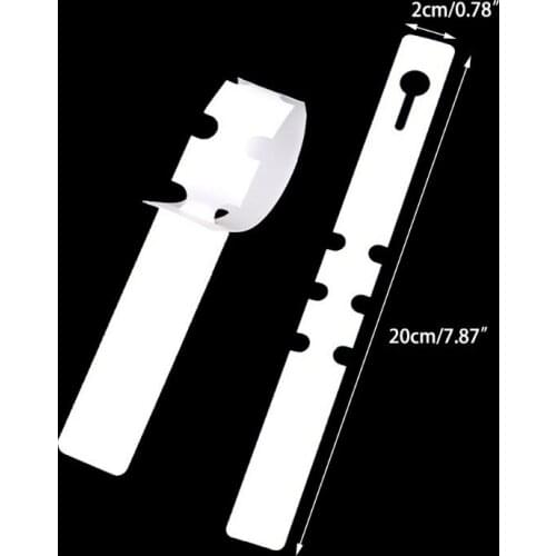 K5DC 100 Pcs White Plastic Plant Tree Tags Nursery Garden Lables 2x20cm Wrap Around Hanging Tags Nursery Garden Stakes Large