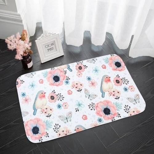 Nordic Bath Mats Kitchen Mat Washable Good Water Absorption Doormat Anti-Slip High Quality Bedroom Rug Carpet Room Door Pink
