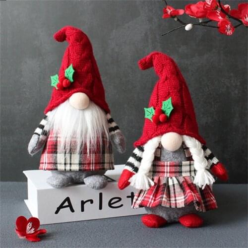 Cute Braids Faceless Doll With Hood Forest Old Man Doll Plush Doll Christmas Decoration Party Decoration Creative Props Декор
