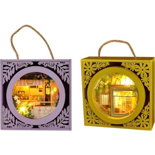 DIY Wooden Dollhouse Kit with Furniture Set Toy House Toys