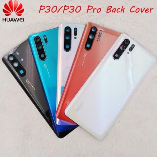Original Huawei P30 Pro Battery Housing Cover Back Door Phone Rear Case Replacement Panel Parts For P 30 P30Pro With Camera Lens