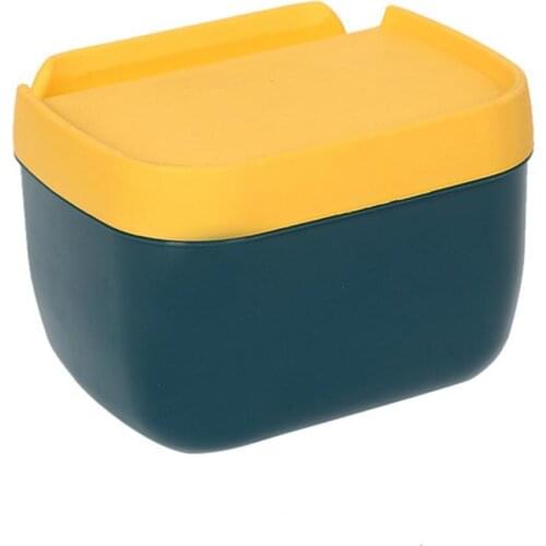 Attractive Tissue Box Multifunctional Wall Mount Punch-free PP Wide Application Wall Mount Toilet Paper Box for Bathroom