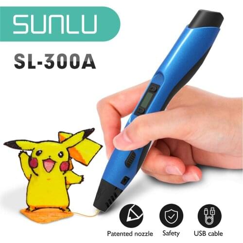 SUNLU 300A 3D Printing Pen DIY Doodling 3D Pen With Temperature Adjustable Temperature Christmas Gift