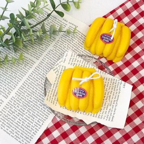 Banana Shape Candle Silicone Mold DIY Cute Mini Banana Fondant Chocolate Candy Mould Handmade Soap Jelly Gypsum Making Tools