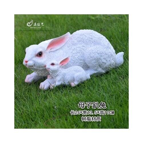 Sculpture Wild rabbit ornaments resin crafts gardening landscape sketch ornament garden courtyard decoration gift counter