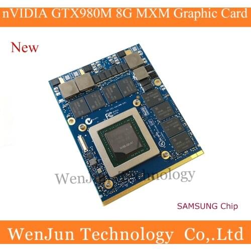New GTX980M Video Card GTX 980M Graphics Card SLI X-Bracket N16E-GX-A1 8GB GDDR5 MXM For Dell Alienware MSI HP free DHL EMS