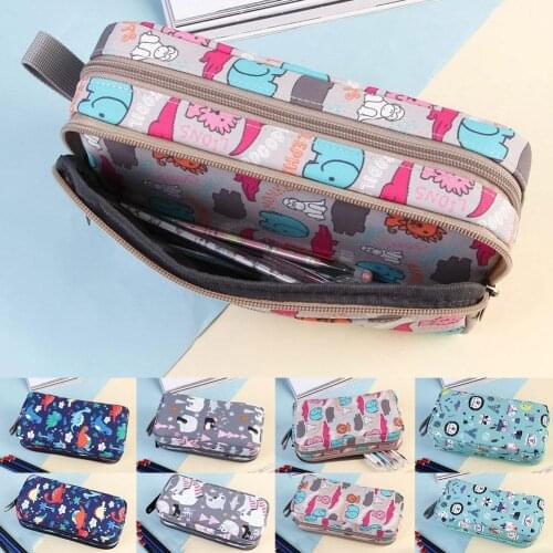 Large-capacity Cute Kawaii Pencil Case Double-layer Lengthened Student Stationery Bag School Supplies Storage Bag