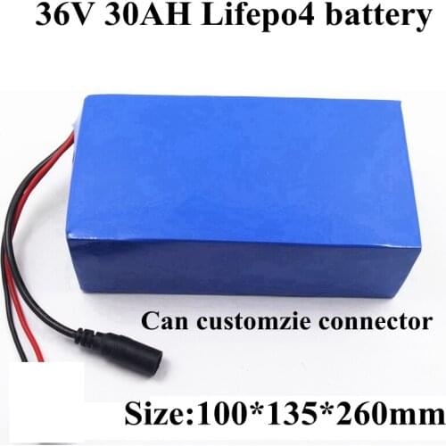 36V 30Ah LiFepo4 Battery Pack for Electric Go Cart Go-kart Electric Trike Electric Scooter 1000W Electric Dirt Bike Fat Ebike