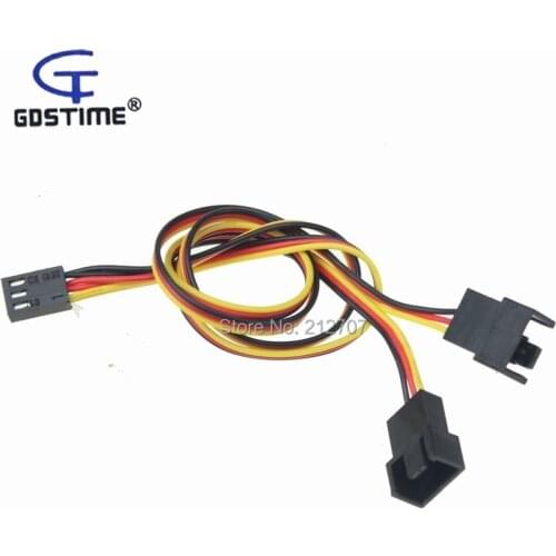5 PCS 30CM 3 Pin Computer Case PC Fan Power Y Splitter Cable Adapter Extension Wire