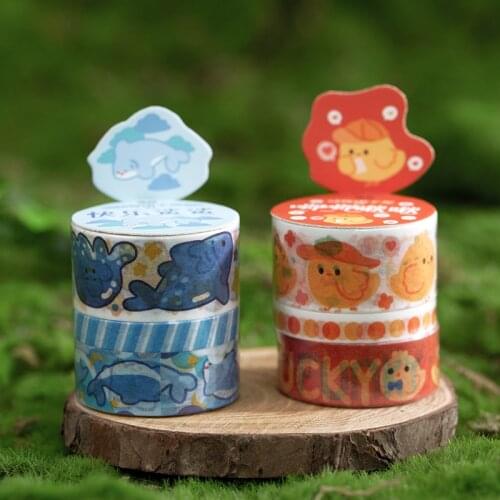 6sets/18pcs animal group house series cute lovely decorative paper masking washi tape