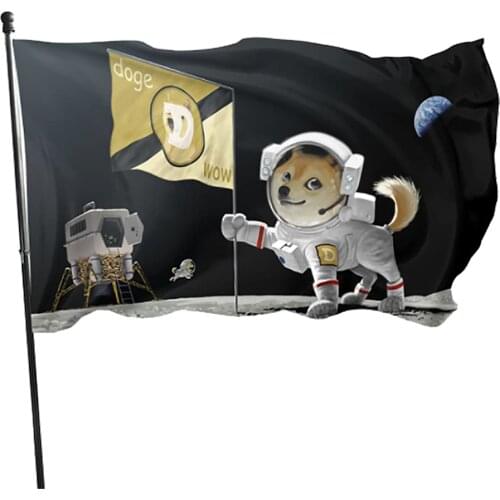 Astronaut Dog Doge Earth Flag Doge In Space Flag 3x5 Feet Outdoor Decor