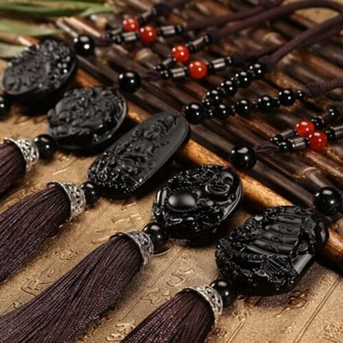 Car hanger high-grade jade car pendant Smooth sailing car interior supplies Pi Xiu rearview mirror pendant