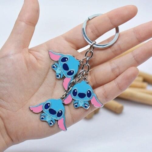 Stitch keychain cute cartoon key chain for women key holder high quality portachiavi chaveiro llaveros bag charm