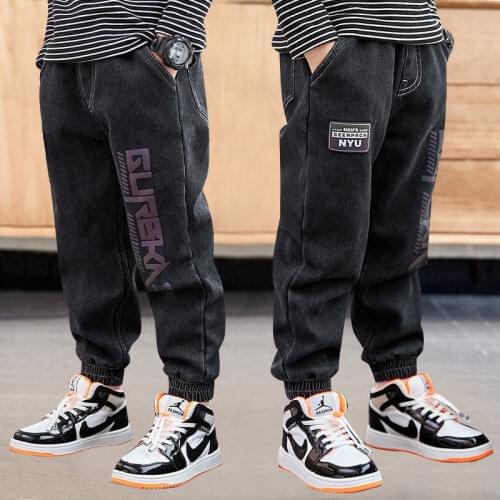 Boy Pants Spring and Autumn Models Boy Fashion Trousers Childrens Jeans Kids Costume