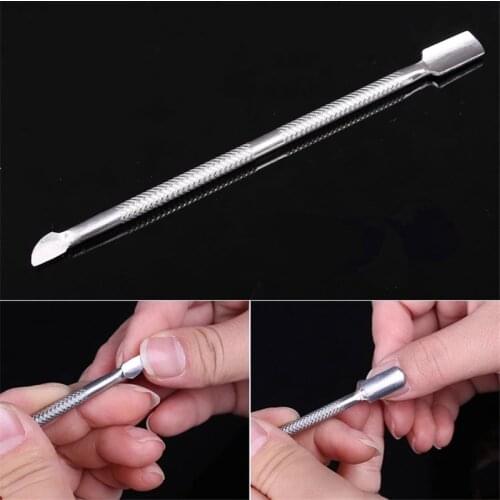 1pc nail file Double Sided Ended Nail Pusher Remover Cuticle Manicure Pedicure Nail Cleaner Manicure Tools