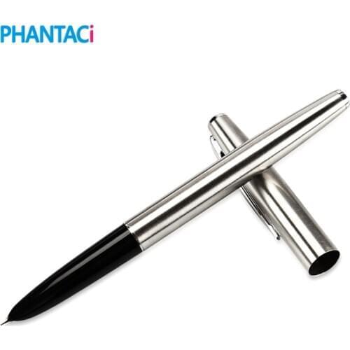 Financial Tip 0.38mm Extremely Fine Fountain Pen Jinhao Brand Stainless Steel Classic Body Ink Pens Gift Student School Office