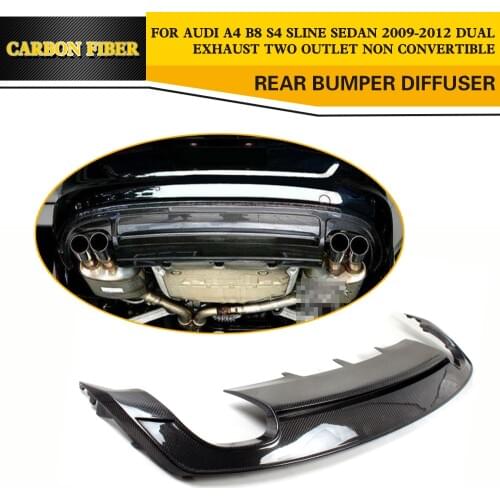 Carbon fiber rear bumper lip Auto Car Rear diffuser for Audi S4 B8 Sline bumper 2013-2016