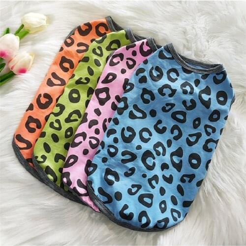 Leopard Dog Vest Summer Cat Dog Clothes Pajamas Shirt Puppy Apparel Pomeranian Yorkshire Poodle Bichon Schnauzer Pet Clothing