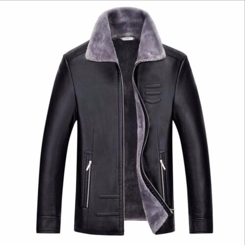 M-4xl 2020 Winter New Fur One Piece Coat Pu Leather Design Short Leather Jacket Plus Velvet Thickening Jacket Plus Size Clothing