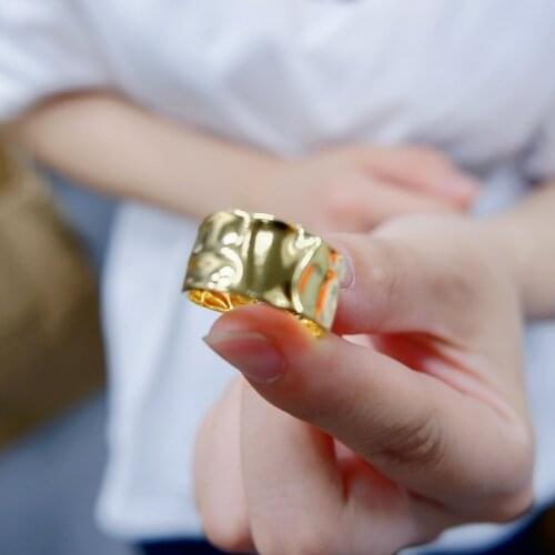 Minimalism Gold Color Round Geometric Finger Rings for Women 2021 Classic Circle Open Ring Joint Ring Female Jewelry