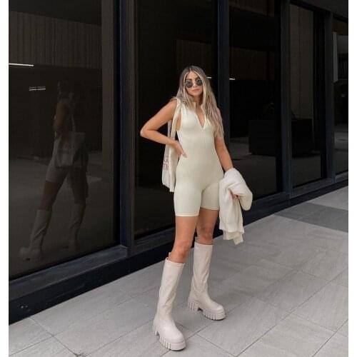 Zary daisy fashion stitching seamless jumpsuit