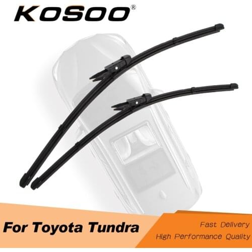 KOSOO For Toyota Tundra Model Year From 2001 To 2016 Fit Pinch Tab Arm/J Hook Arm Auto Rubber Wiper Blades Clean The Windshield