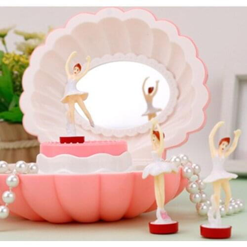 Shell Dancing Girl Melody Music Box with Light Home Decoration Accessories Bedroom Ornament NSV775