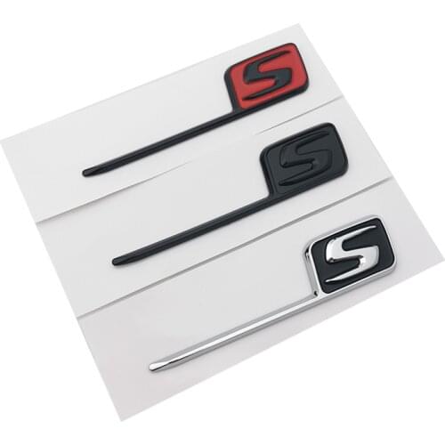 New ABS S Badge Car Rear Emblem Sticker for Mercedes Benz w117 cla45 w205 c63 w212 e63 w207 w176 a45 x156 gla45 AMG Styling