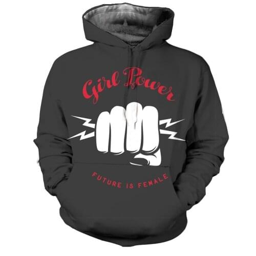 REAL American SIZE Girl Power - Love Womxn high quality 3D Sublimation Printing Hoody Hoodie Plus size 5xl 6xl