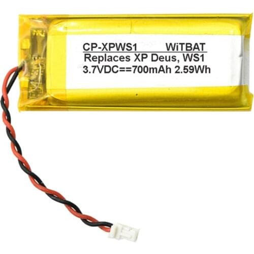 New Battery for XP Deus,WS1,WS2,WS3,WS4,WS5 Metal Detectors Li-Polymer Rechargeable Accumulator Replacement Pack 3.7V 700mAh
