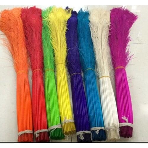 Wholesale 100pcs 75 to 80 cm Natural Peacock Tail Feathers beautiful Natural Peacock Feathers eyes for DIY clothes