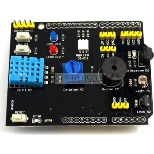 Q-BAIHE Multifunction Expansion Board DHT11 Temperature And Humidity LM35 Temperature Compatible UNO