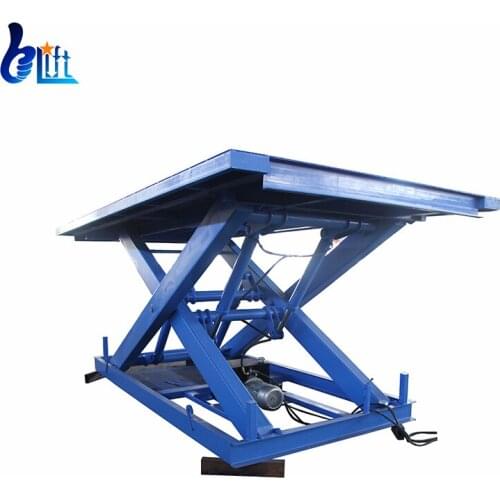 Workshop Stationary Hydraulic Two Scissors Jack Lift Tables 1000Kg Lifting Tools