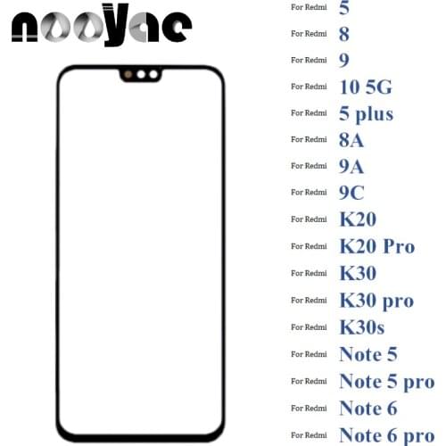 Black Digitizer LCD Sensor Glass For Xiaomi Redmi 10 5 8 8A 9 9A 9C K20 K30 K30s Plus Pro Touch Screen Glass lens Panel