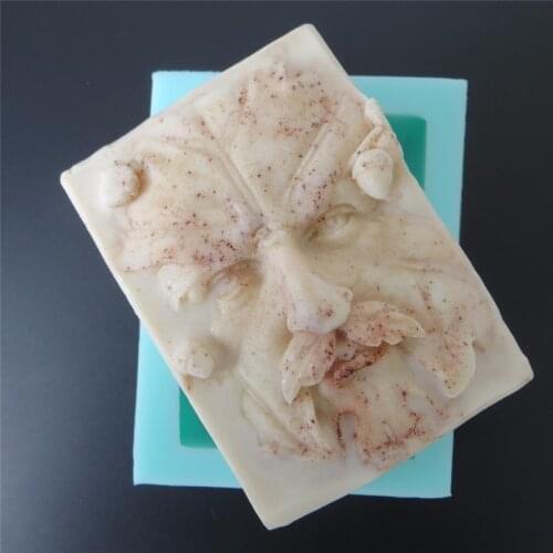 Silicone Molds Leaf man face silicone soap mold Articraft Handmade soap candle aroma stone mould resin clay molds QT0098